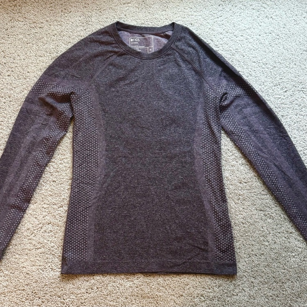 Figs Dark Lavender Seamless Long Sleeve